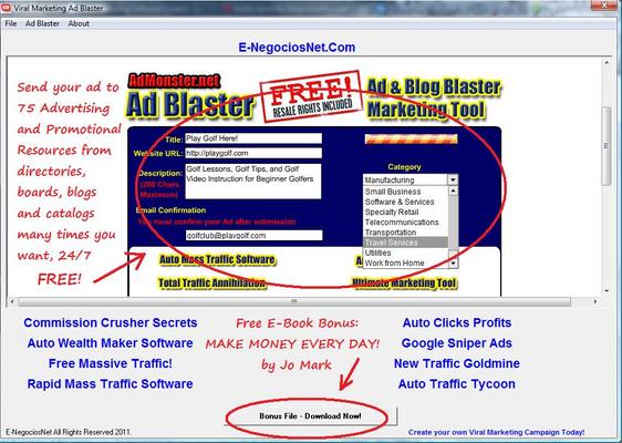 Product picture 75 Ad Blasters Marketing Software